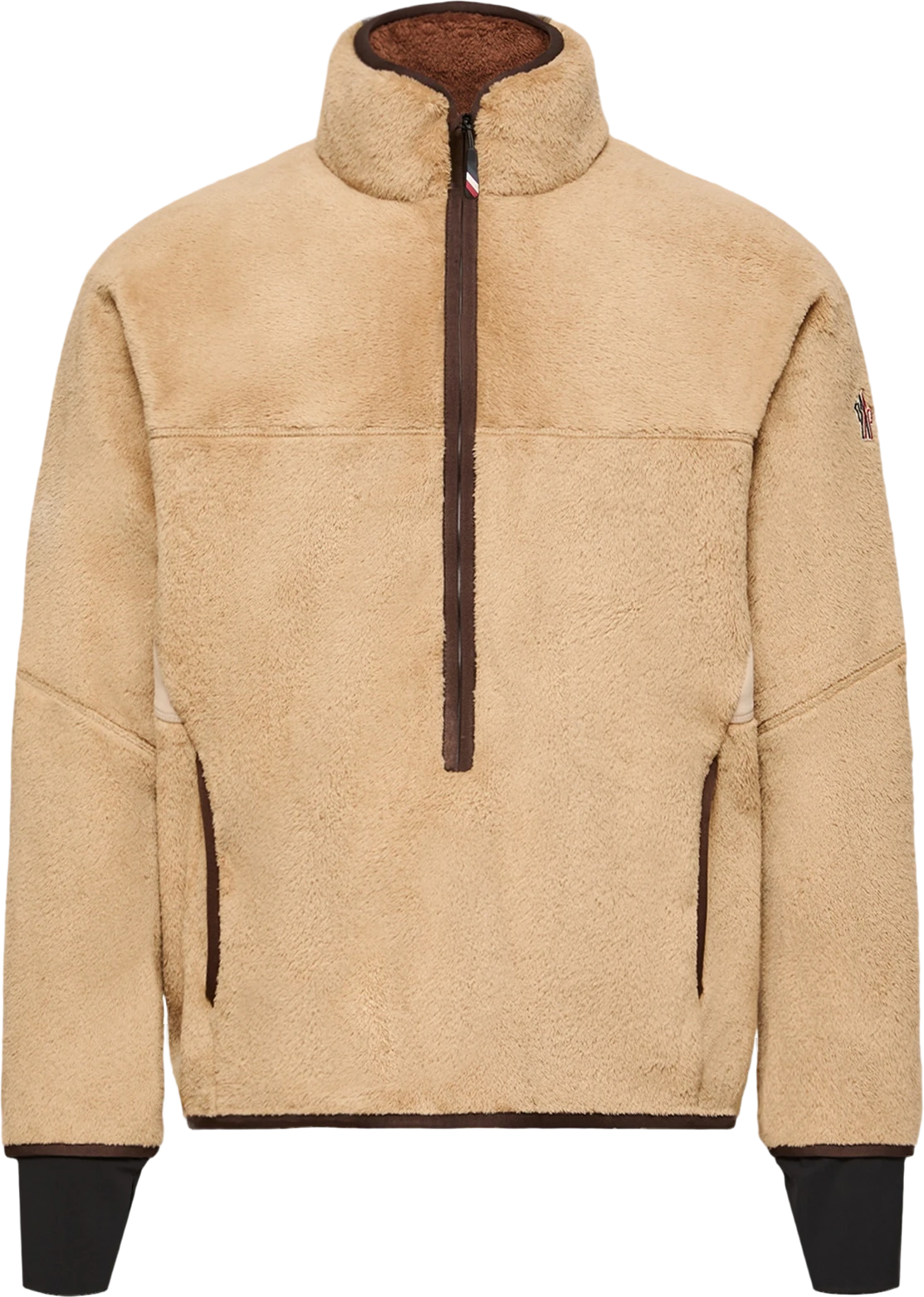 Moncler Grenoble Polartec Sweatshirt, Camel Beige